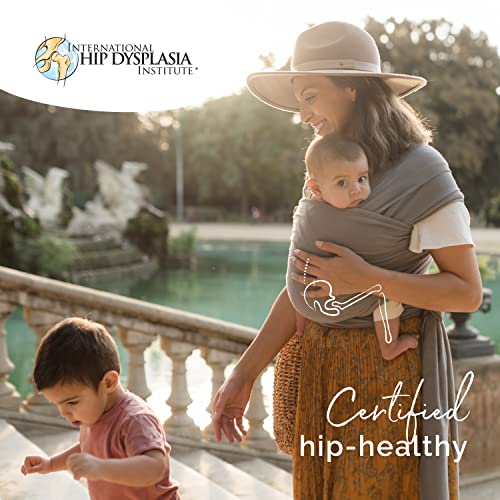 Boba Wrap Baby Carrier, Grey - Original Stretchy Infant Sling, Perfect for Newborn Babies and Children up to 35 lbs