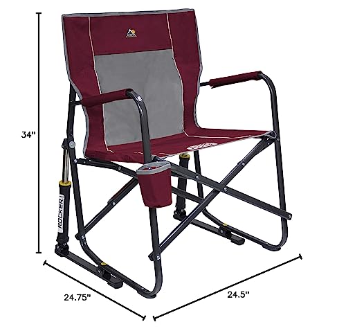 GCI Outdoor Freestyle Rocker Portable Folding Rocking Chair, Cinnamon