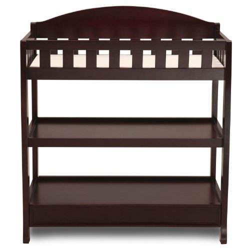 Delta Children Infant Changing Table with Pad, Espresso Cherry