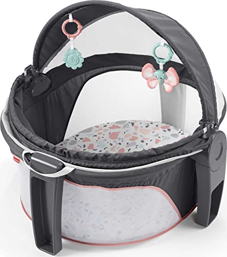Fisher-Price On-The-Go Baby Dome - Pink Pacific Pebble, Portable Infant Play Space, Multicolored
