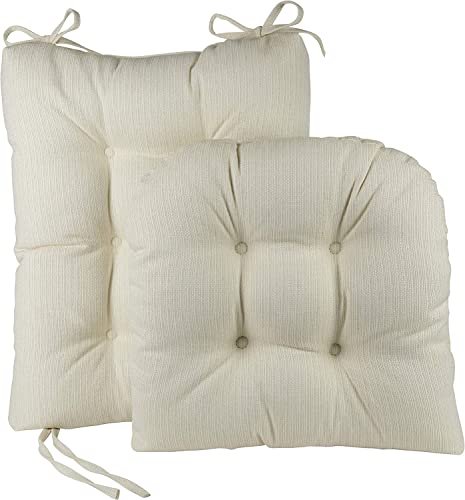 The Gripper Non-Slip Omega Jumbo Rocking Chair Cushions, 17" x 17", Ivory