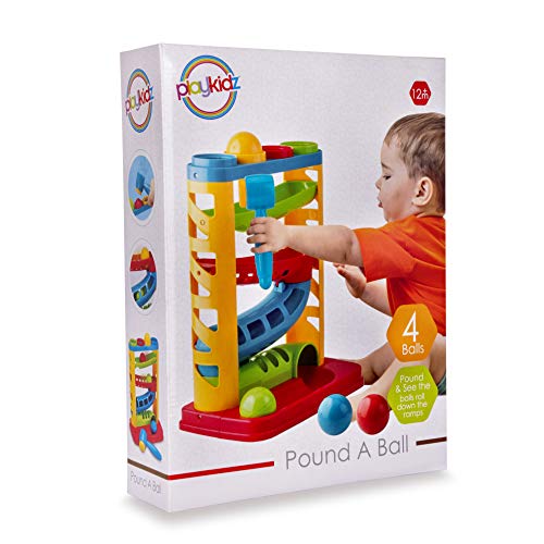 Playkidz Super Durable Pound A Ball Great Fun for Toddlers - STEM Developmental Educational Toys - Great Birthday Gift