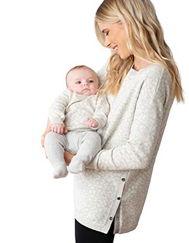 Seraphine Mama & Mini Animal Print Cotton Jumpers (GREY, XS)