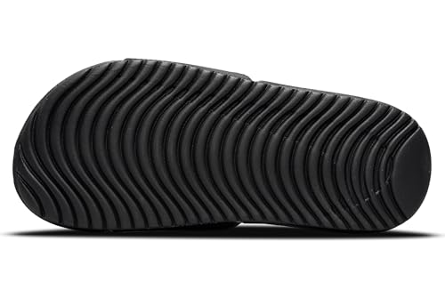 NIKE Kids' Kawa Slide Sandal, Black/White, 6 M US Big Kid