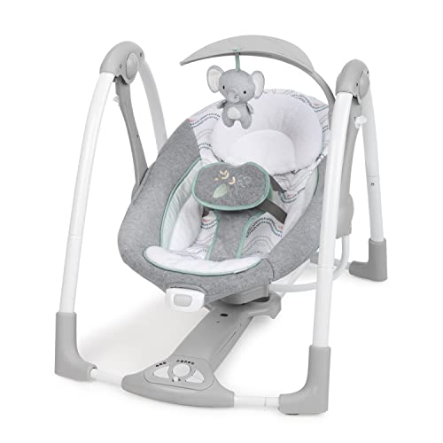Ingenuity 2-in-1 Compact Portable Baby Swing - Vibrations, Nature Sounds
