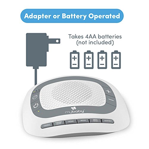 White Noise Machine for Babies | 6 Soothing Lullabies for Newborns, Sound Therapy for Travel, Relaxing, Kids, Newborns, Toddlers | Baby Songs, Adjustable Volume, Auto-off Timer | MyBaby SoundSpa