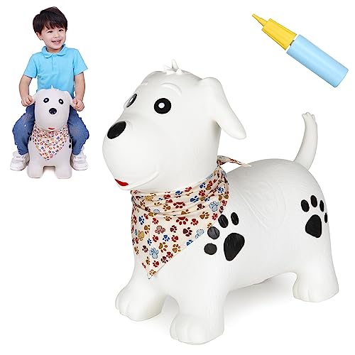 Bouncy Horse Hopper for Toddlers-Hopping/Bouncing/Bounce Horse, Jumping Horse, Inflatable Ride-on Animal Toy for Kids/ Boys/ Girls 1, 2, 3, 4, 5 Years Old Gifts( Pump Included)