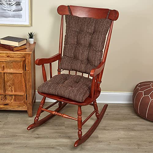 The Gripper Non-Slip Polar Jumbo Rocking Chair Cushions, Chocolate