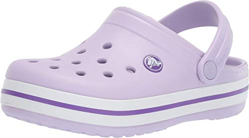 Crocs Kids' Crocband Clog, lavender/neon purple, 7 M US Toddler