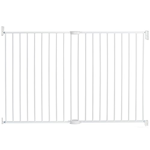 Munchkin Extending XL Tall and Wide Hardware Baby Gate, Extends 33" - 56" Wide, White, Model MK0004