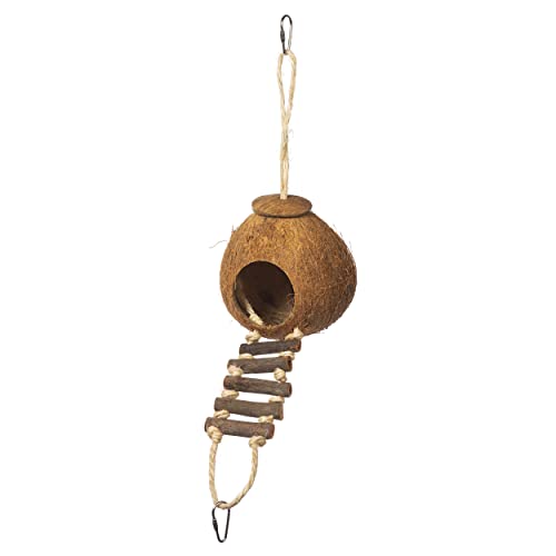 Prevue Hendryx 62801 Naturals Coco Hideaway with Ladder Bird Toy