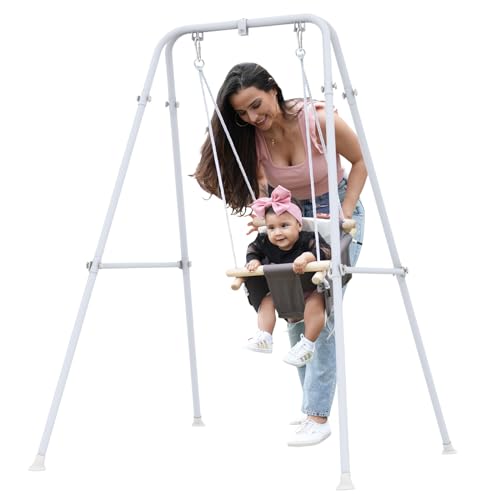 Taleco Gear Baby Swing, Kids Toddler Swing, Canvas Baby Swings for Infants, Baby Swing Outside with Cushion