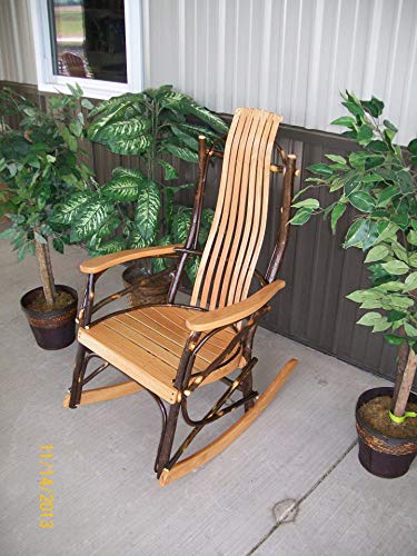 A & L Furniture Co. Amish Bentwood 7-Slat Hickory Rocking Chair - Lead TIME to Ship 3 Weeks