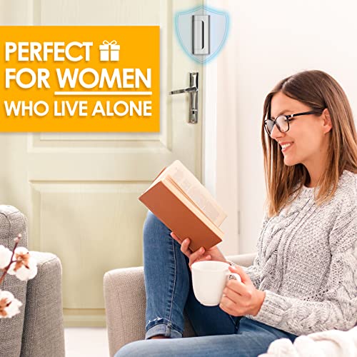 Home Security Door Lock with 8 Screws, Childproof Door Reinforcement Lock with 3" Stop Withstand 800 lbs for Inward Swinging Door,Upgrade Night Lock to Defend Your Home