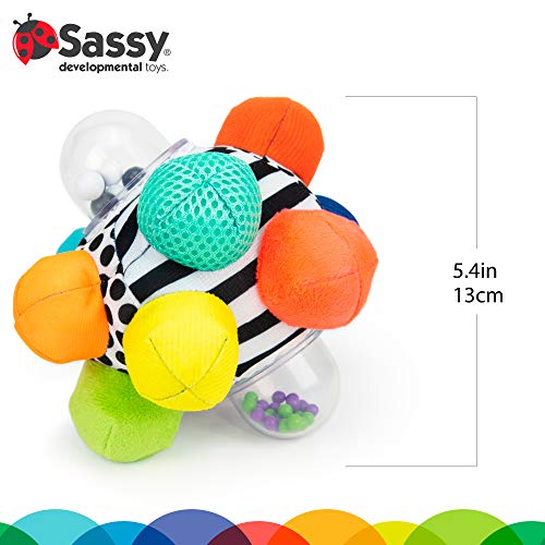 Sassy Developmental Bumpy Ball | Easy to Grasp Bumps Help Develop Motor Skills | for Ages 6 Months and Up
