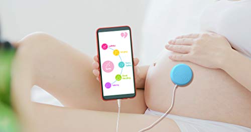 Baby-Bump Headphones  Plays and Shares Music, Sound and Voices to The Womb  Premium Baby Bump Speaker System  Including bebon Tunes APP (iOS and Android) (Blue)
