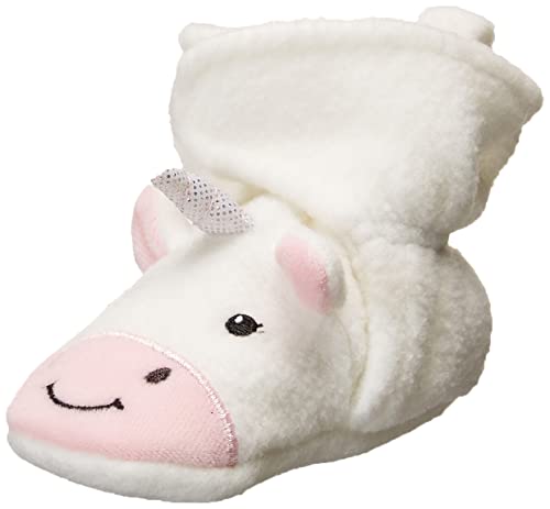 Hudson Baby Unisex Cozy Fleece Booties, Magical Unicorn, 0-6 Months US