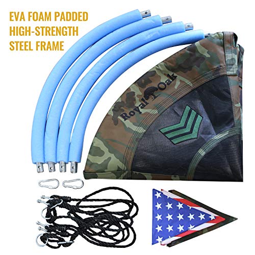 Royal Oak Giant 40 Inch Flying Saucer Tree Swing, Bonus Protective Swing Cover and Flags, 700 lb Weight Capacity, Easy Install, Steel Frame