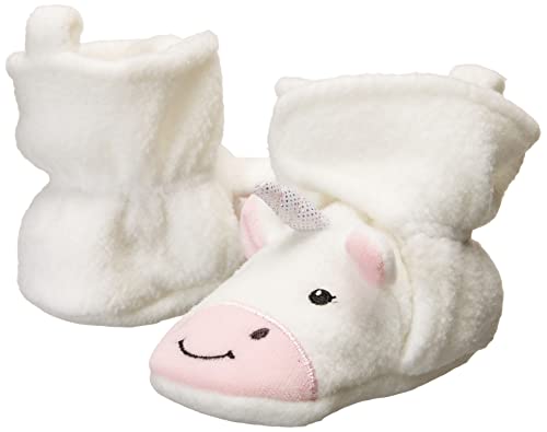 Hudson Baby Unisex Cozy Fleece Booties, Magical Unicorn, 0-6 Months US
