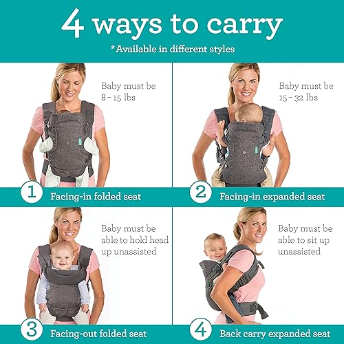 Infantino Flip 4-in-1 Convertible Carrier, Grey