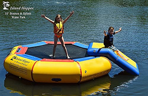 Island Hopper 10' Bounce N Splash Padded Water Bouncer