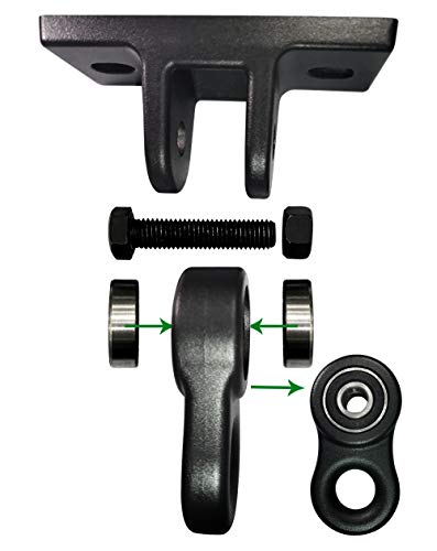 ABUSA Heavy Duty Black Swing Hangers Screws Bolts Included Over 5000 lb Capacity Playground Porch Yoga Seat Trapeze Wooden Sets Indoor Outdoor (4 Pack)