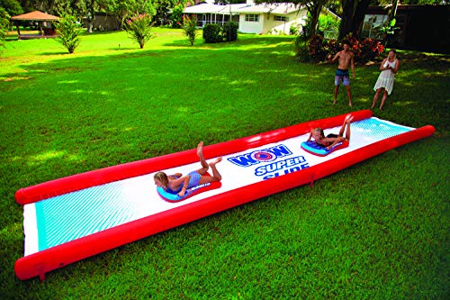 WOW Sports World of Watersports Super Slide l Giant Backyard Waterslide, High Side Walls, Built in Sprinkler, 25 Feet x 6 Feet