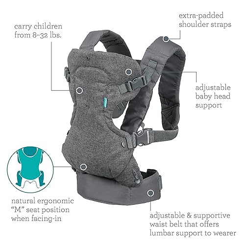 Infantino Flip 4-in-1 Convertible Carrier, Grey