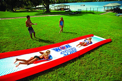 WOW Sports World of Watersports Super Slide l Giant Backyard Waterslide, High Side Walls, Built in Sprinkler, 25 Feet x 6 Feet