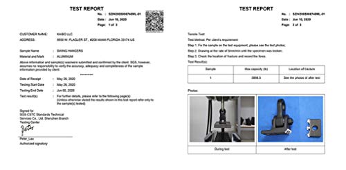 ABUSA Heavy Duty Black Swing Hangers Screws Bolts Included Over 5000 lb Capacity Playground Porch Yoga Seat Trapeze Wooden Sets Indoor Outdoor (4 Pack)