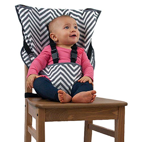 The Original Easy Seat Portable High Chair (Chevron) - Quick, Easy, Convenient Cloth Travel High Chair Fits in Your Hand Bag for a Happier, Safer Infant/Toddler