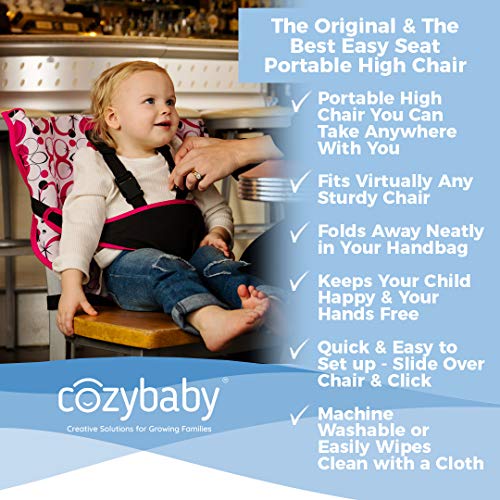 The Original Easy Seat Portable High Chair (Chevron) - Quick, Easy, Convenient Cloth Travel High Chair Fits in Your Hand Bag for a Happier, Safer Infant/Toddler