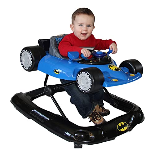KidsEmbrace Batman Baby Activity Walker, DC Comics Car, Music and Lights, Blue