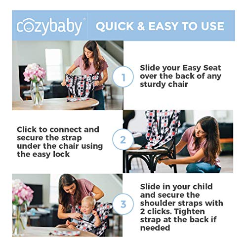 The Original Easy Seat Portable High Chair (Chevron) - Quick, Easy, Convenient Cloth Travel High Chair Fits in Your Hand Bag for a Happier, Safer Infant/Toddler