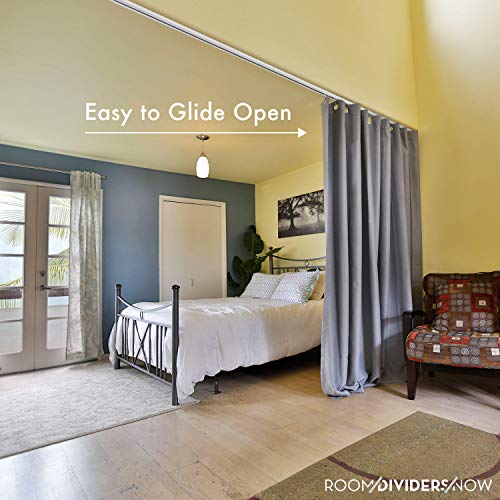 RoomDividersNow Ceiling Track Set - Small, for Spaces 3ft - 6ft Wide (White)