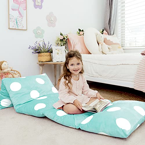 Butterfly Craze Girl's Floor Lounger Seats Cover and Pillow Cover Made of Super Soft, Luxurious Premium Plush Fabric - Perfect Reading and Watching TV Cushion - Great for SLEEPOVERS Slumber Parties