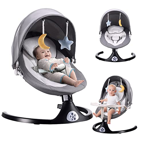 Electric Bluetooth Baby Swing with Timer and Lullabies
