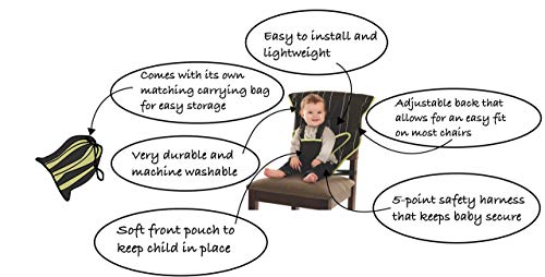 The Original Easy Seat Portable High Chair (Chevron) - Quick, Easy, Convenient Cloth Travel High Chair Fits in Your Hand Bag for a Happier, Safer Infant/Toddler