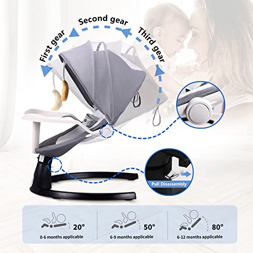 Electric Bluetooth Baby Swing with Timer and Lullabies