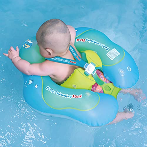 Free Swimming Baby Inflatable Baby Swim Float Children Waist Ring Inflatable Pool Floats Toys Swimming Pool Accessories for The Age of 3-72 Months(Blue, S)