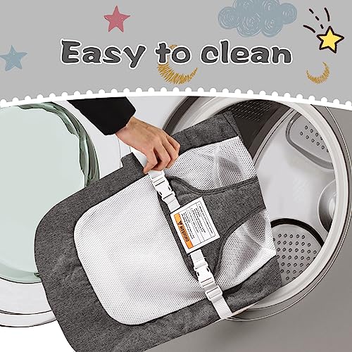 Baby Bouncer CR012-1-Grey Baby Bouncer, Portable Bouncer for Baby,Baby Bouncers for Infants with 3-Point Harness 0-6 Months Grey