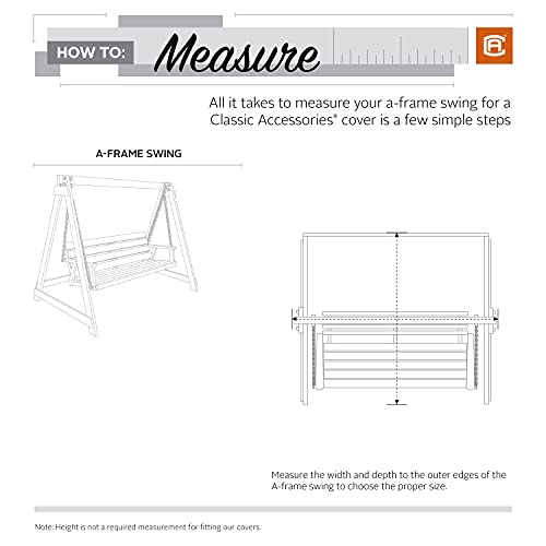 Classic Accessories Veranda Water-Resistant 72 Inch A-Frame Swing Set Cover