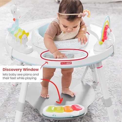 Skip Hop Baby Activity Center: Interactive Play Center with 3-Stage Grow-with-Me Functionality, 4mo+, Silver Lining Cloud