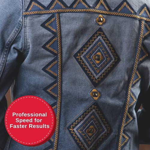 SINGER | Heavy Duty 4452 Sewing Machine with 110 Stitch Applications, Metal Frame, Built-In Needle Threader, & Heavy Duty Accessory Kit - Sewing Made Easy