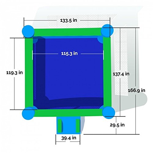 Blast Zone Big Ol Bouncer - Inflatable Bounce House with Blower - Huge - Premium Quality - Great For Events - Holds 6 Kids