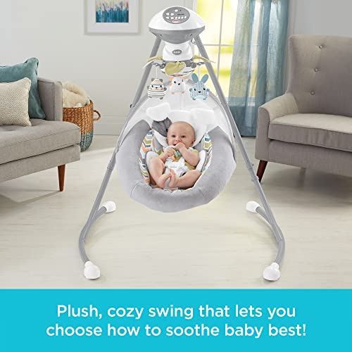 Fisher-Price Sweet Snugapuppy Dreams Cradle 'n Swing, White