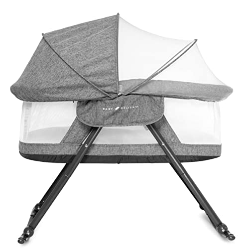 Baby Delight Go With Me Slumber Deluxe Portable Rocking Bassinet, Charcoal Tweed Fashion