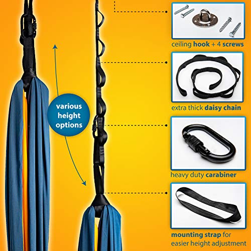 BLIABLU Sensory Swing - Large, Soft, Reversible Therapy Swing for Kids with Hanging Hardware, Indoor & Outdoor Swing Great for Children with Special Needs, Autism, ADHD