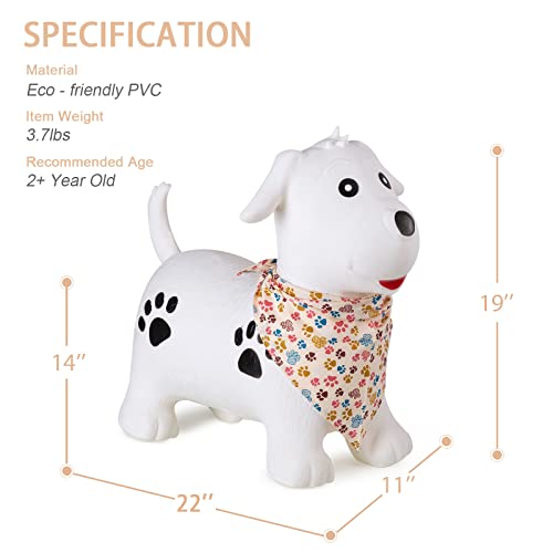 Bouncy Horse Hopper for Toddlers-Hopping/Bouncing/Bounce Horse, Jumping Horse, Inflatable Ride-on Animal Toy for Kids/ Boys/ Girls 1, 2, 3, 4, 5 Years Old Gifts( Pump Included)