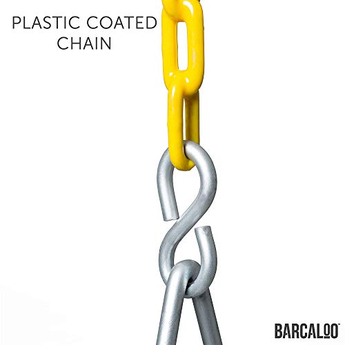 Barcaloo Playground Swing with Plastic Coated Chain 2 Pack - Set of Outdoor Swings for Jungle Gym